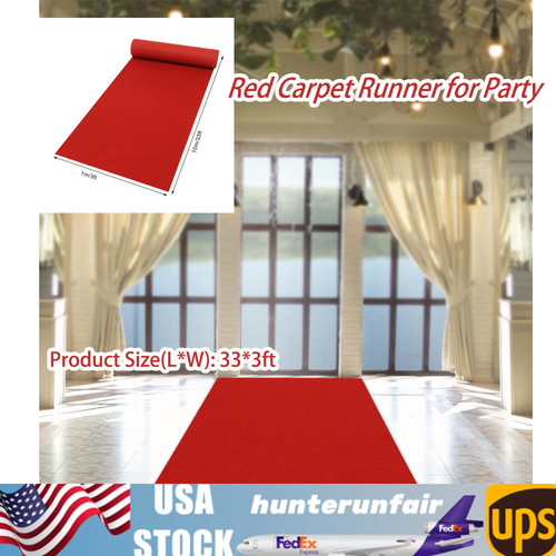 33ft red carpet runner - carpet,