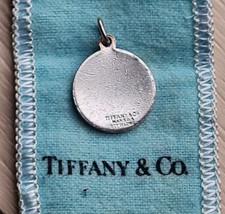 TIFFANY .925 STERLING SILVER ROUND DOG TAG / CHARM For Engraving