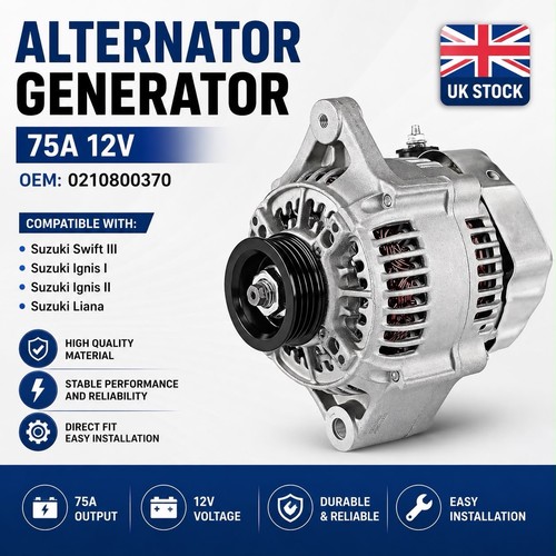 Alternator generator 75a 12v - alternator,