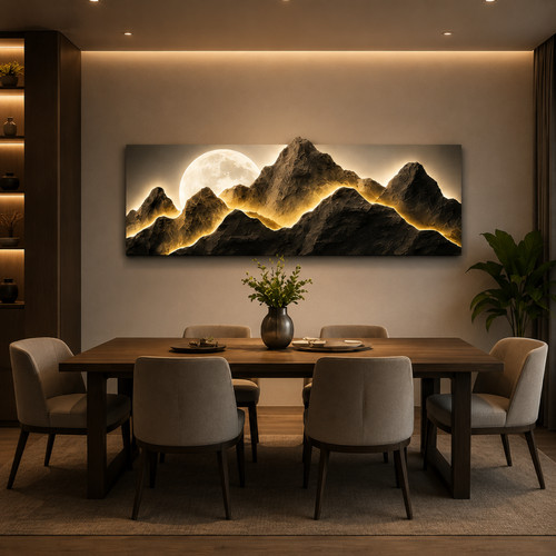 Mountain wall art 3d - art,