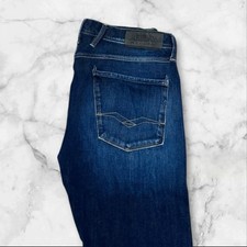Mens Denim Blue Replay Anbass