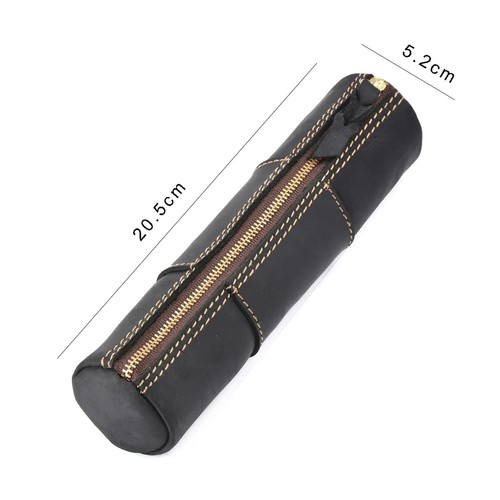 Vintage leather pencil case - vintage,