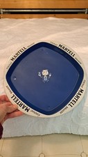 Vintage blue, Martell Cognac Brandy, metal Bar tray. Good condition. Some marks.