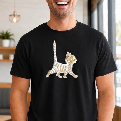 Whimsical funny cats fluffy - cats,