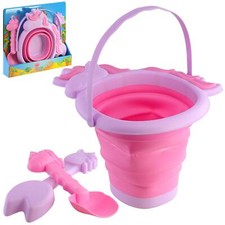 Pool Toys Play Sand Pit Kits Beach Bucket Set Spades Toys for Kids Pink Unicorn