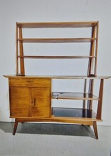 LOVELY VINTAGE MID CENTURY TEAK ROOM DIVIDER BOOKCASE SHELVING UNIT 140CM