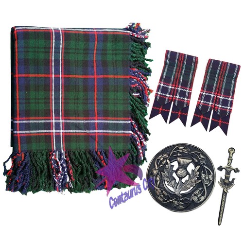 Kilt fly plaid - plaid, 48"x48"