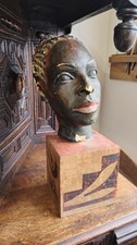 Vintage Plaster Head Sculpture