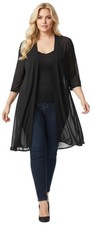 Black Chiffon Jacket Cardi