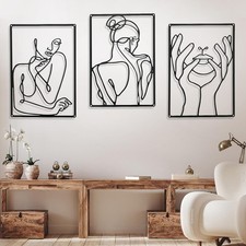 3 Pieces Metal Wall Art Modern