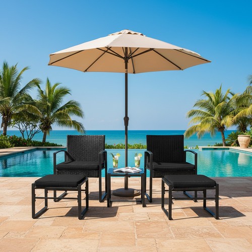 Piece black patio - 5-piece,