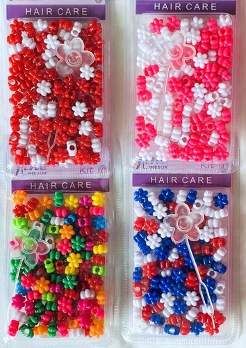 Hair beads acrylic flower - acrylic,