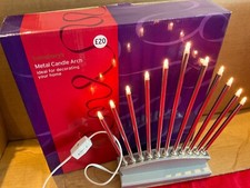 Sainsburys Metallic Candle Bridge Arch  Light White Bulbs window  Decoration