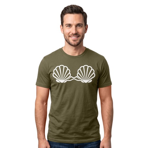 Seashell bikini shirt funny - seashell, t