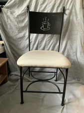 4  Beautiful Dining Room Chairs With Coffee Cup On Back Piece, In Good Condition