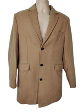 COMMON PEOPLE CAMEL TAN WOOL COAT JACKET MEDIUM MENS SINGLE BREASTED OVERCOAT M