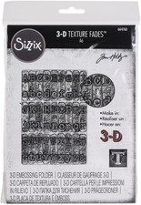 Sizzix 3D Texture Fades Embossing Folder By Tim Holtz-Typewriter - 664760