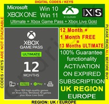 Xbox Game Pass Ultimate 12+1 Month Key - Xbox / PC Digital Code - UK/EU