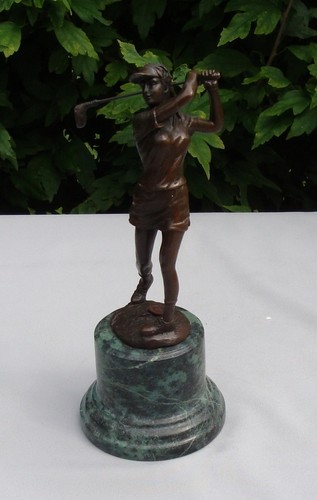 Statue woman golfer art - statue, woman-golfer