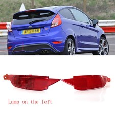 2 Pc Rear Bumper Reflector Tail Fog Light Left & Right Lens for Ford Fiesta MK7 