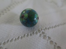Green/blue vintage Japanese netsuke ojime ornament bead