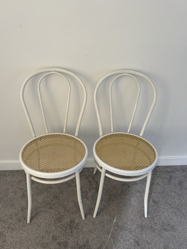 Pair white metal - white, thonet