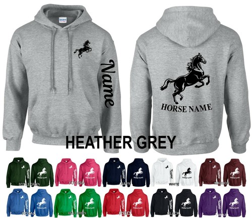 Personalised hoodie horse pony - personalised,