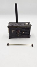 Black 1900s Stove Aga Range Dolls House Diorama Miniature 1/12 Scale See Desc