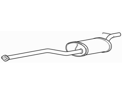 Centre exhaust middle silencer - exhaust,