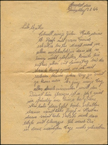 Wwii letter 1944 alsatian - wwii,