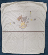 Mothercare Cot Blanket Coverlet Teddys Toy Box fleece reverse 100x120cm