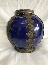 VINTAGE MOROCCAN VASE COBALT
