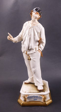 ITALIAN COMMEDIA DELL'ARTE FIGURE HARLEQUIN PULCINELLA c.1800 BY G PEZZATO