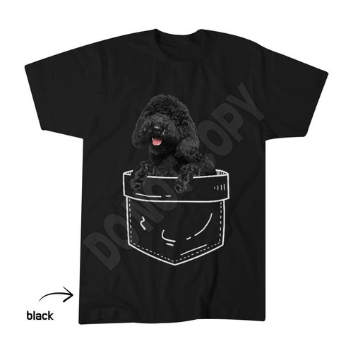 Black labradoodle pocket - labradoodle,
