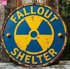 Fallout shelter round - round, metal