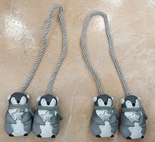 NEW Next Set Of 2 Magnetic Penguin Tiebacks Curtain Christmas Tie Backs