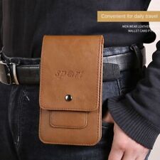 PU Leather Phone Belt Clip Holster w/ Metal Buckle Cards Holder Travel Outdoor