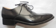 SAMUEL WINDSOR pre owned size 6.5 men's black leather hand made shoes.
