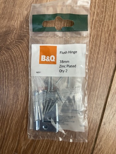 Flush hinge 38mm zinc - b&q,