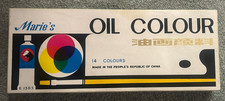 Marie’s Artist Oil Colours Boxed Set Of Paints - Tubes - 14 Colours Vintage