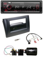 Kenwood Steering Wheel Bluetooth USB DAB Car Stereo for Fiat Stilo 01-07 Black Tray
