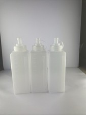 3 PCS Plastic squeeze Bottles With Cap. Wide Mouth 100ml