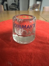 Colman’s Mustard Glass Mustard Pot, In Good Condition.
