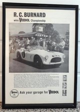 Framed original Classic Car Ad for Veedol Oil & the AC Ace-Bristol from 1962