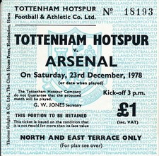 TICKET: Tottenham v Arsenal