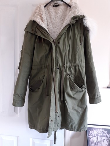 Topshop ladies green hooded - ladies,