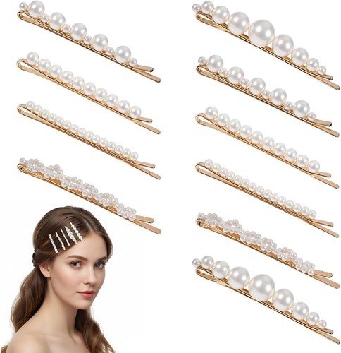 10pcs pearl hair clip french - 10pcs, clip,french
