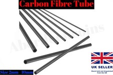 2-10mm Carbon Fibre Fiber Hollow Round Tube Model Airplane Quadcopter RC Train