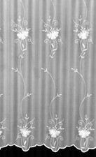 LYDIA WHITE SOFT PURE VOILE CURTAIN ~ Made to Measure Any Size FREE HEMMING