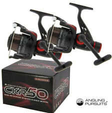 2 x CKR 50 Fishing Reels Float Feeder Spinning Match Reel Loaded with 8lb Line